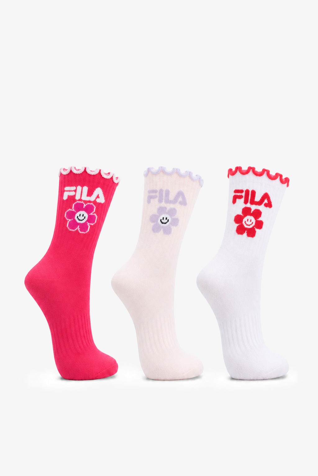 Daisy Lettuce Edge 3/4 Sock 3 Pack (Size 10-2)
