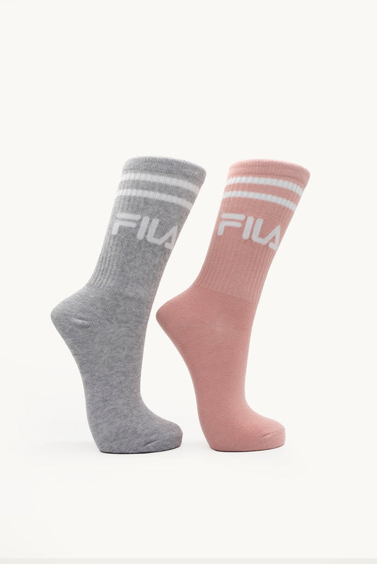 FILA Women's Stallone Tube Socks 2 Pack (Size 3-8)