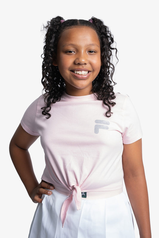 Girl's Creta Crop Knot Top
