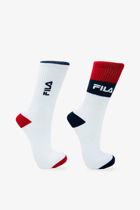 FILA Men's Fawn Tube Socks 2 Pack (Size 6-11)