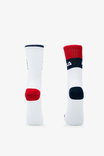 FILA Men's Fawn Tube Socks 2 Pack (Size 6-11)