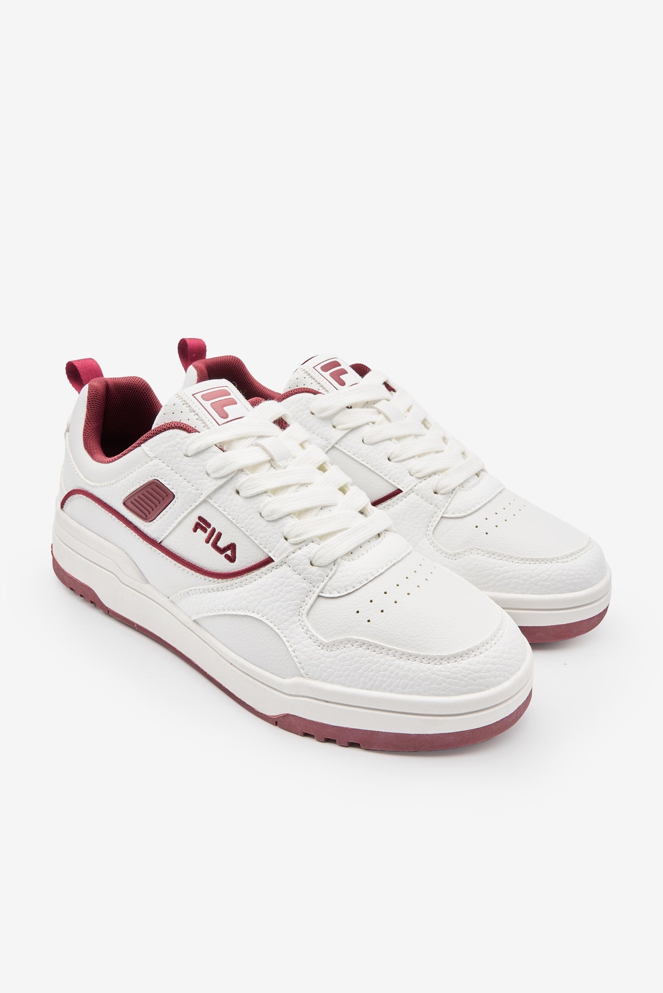 White/Burgundy