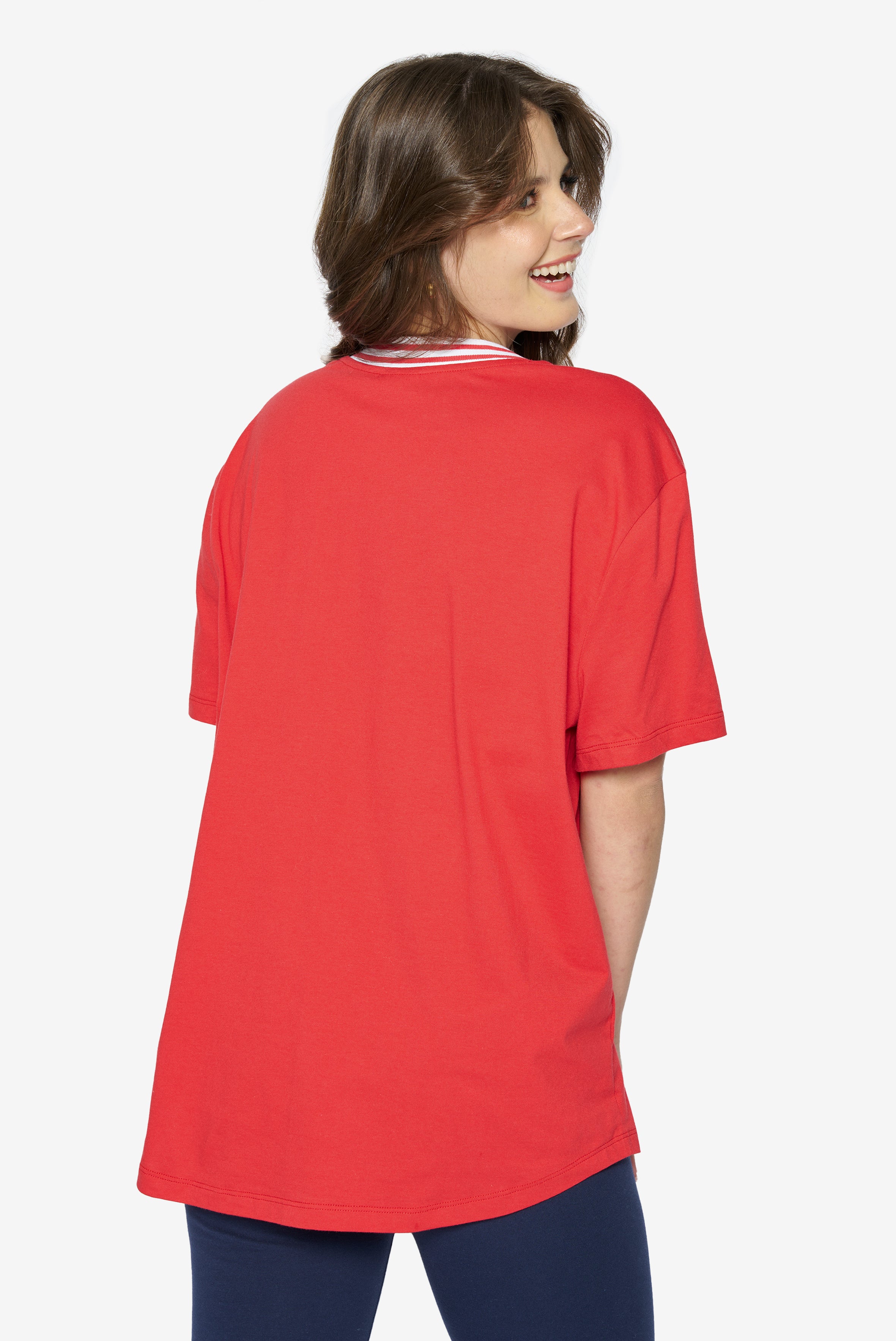 FILA Women s Charlie Oversized T Shirt XS Fila Red