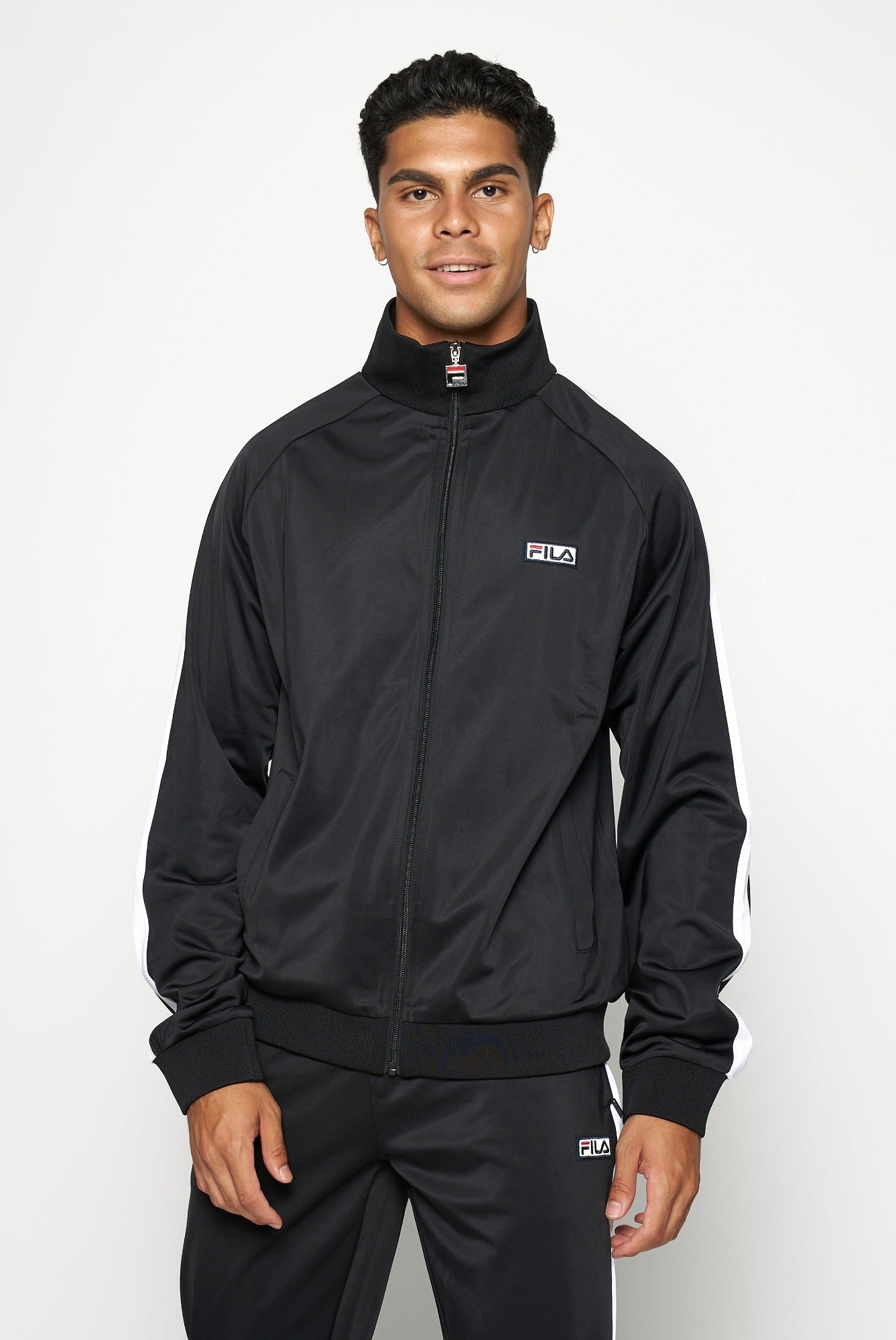 Black fila cheap track jacket