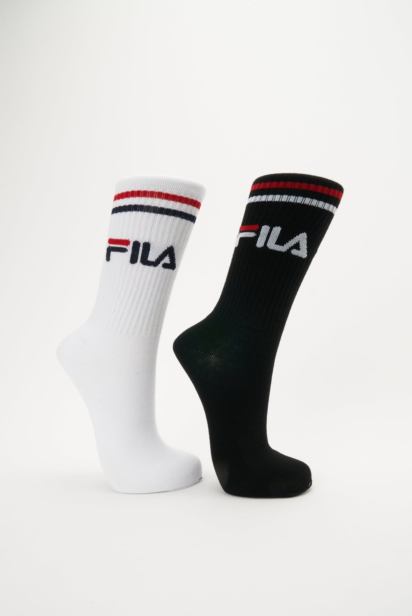 FILA Women's Stallone Tube Socks 2 Pack (Size 3-8)