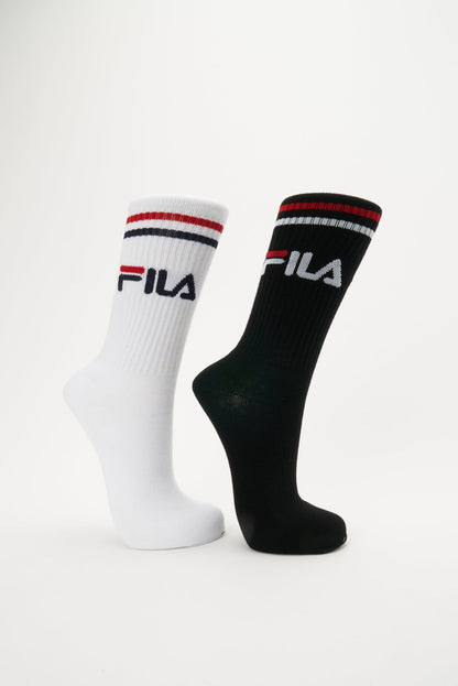 FILA Women's Stallone Tube Socks 2 Pack (Size 3-8)