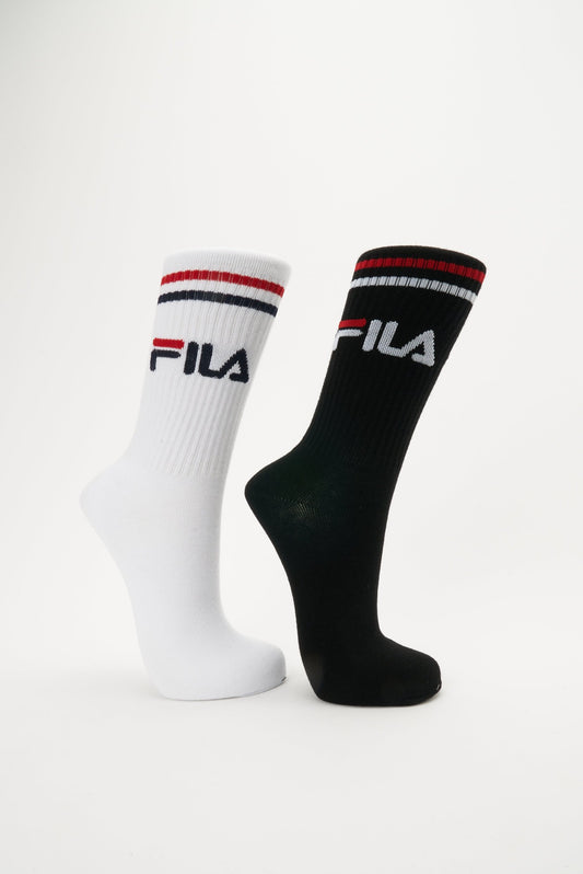 FILA Women's Stallone Tube Socks 2 Pack (Size 3-8)