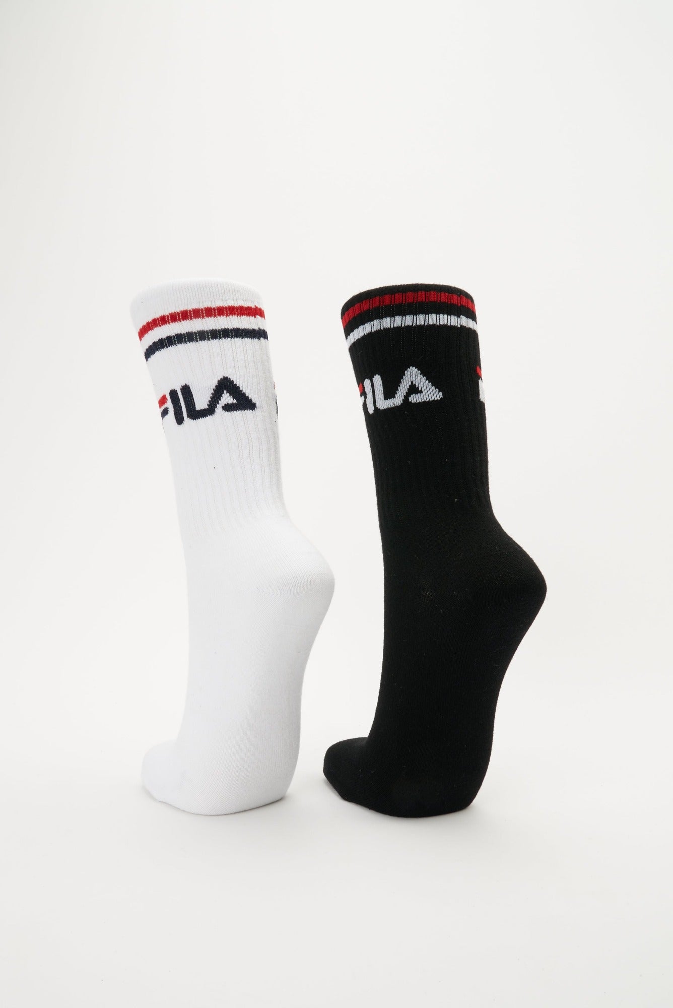FILA Women's Stallone Tube Socks 2 Pack (Size 3-8)
