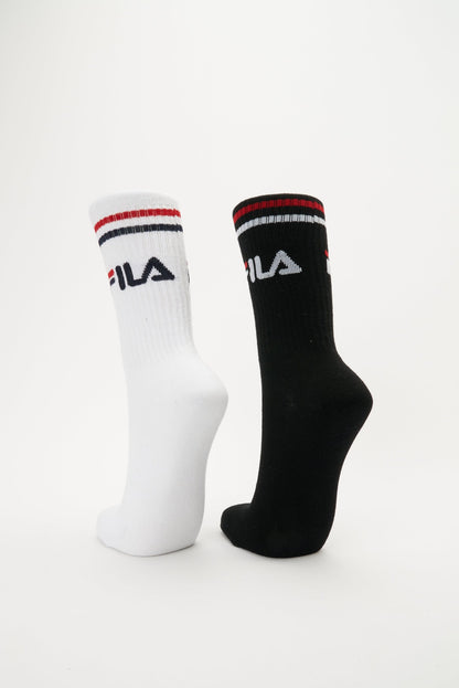 FILA Women's Stallone Tube Socks 2 Pack (Size 3-8)