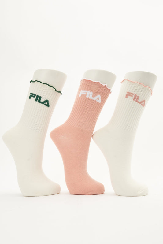FILA Women's Racheal 3/4 Sock Ladies 3 Pack (Size 3-8)